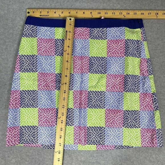NWT Vineyard Vines Size 8 Mini Skirt Multicolor Patchwork Whale Print Prep Women - Picture 2 of 9